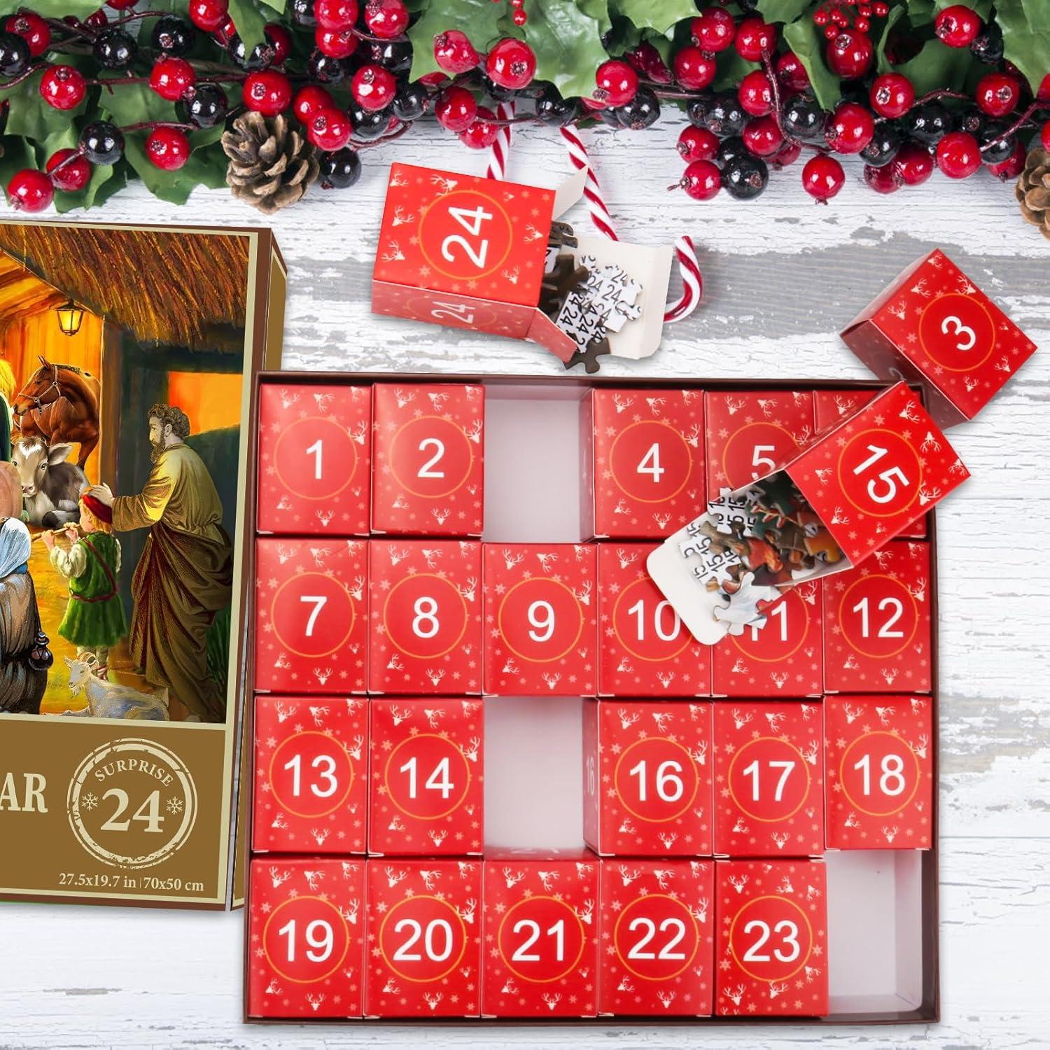 Puzzle Adventskalender Krippenszene 2024