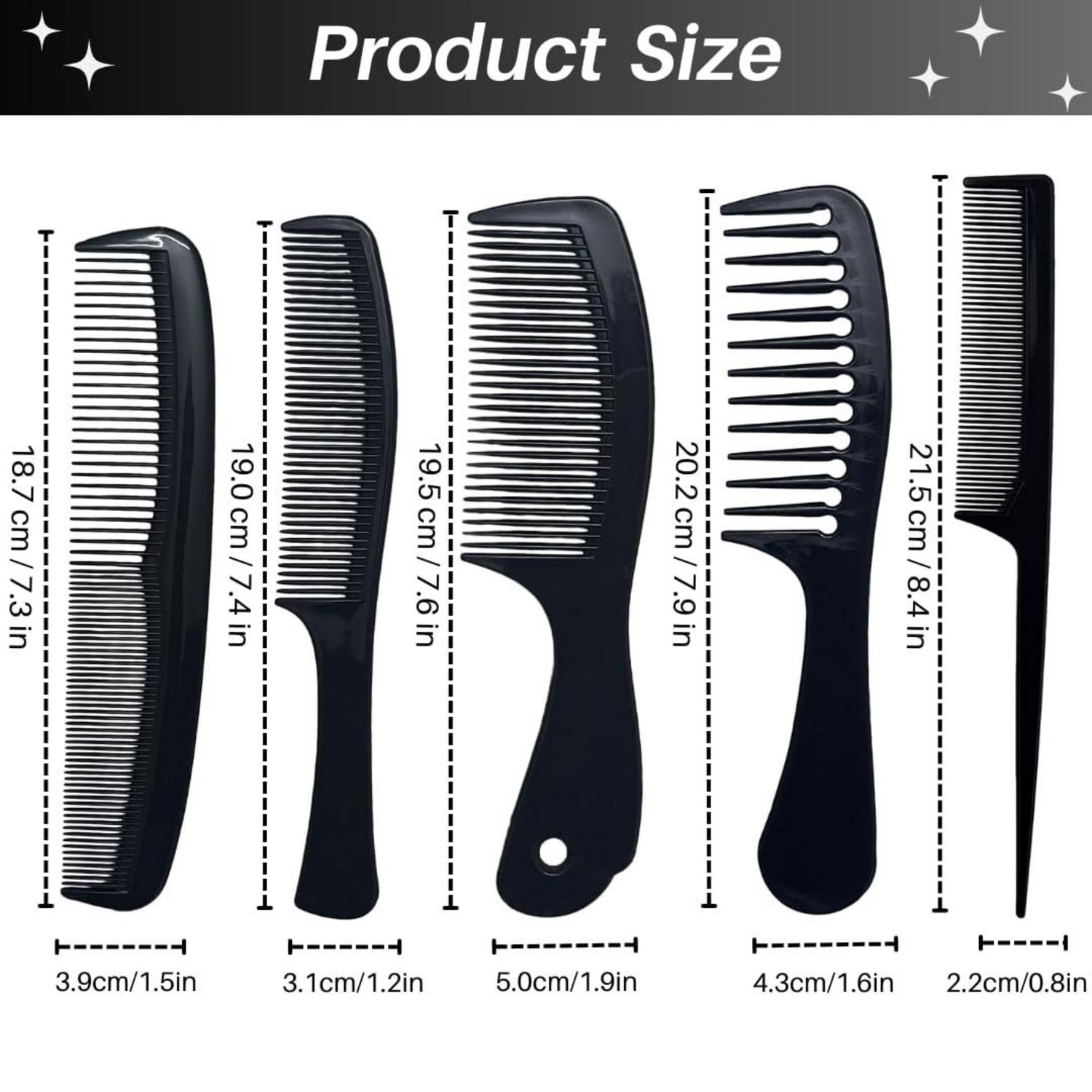 Haarkamm Set 5PCS Friseur Präzisionskamm Barbier Salon