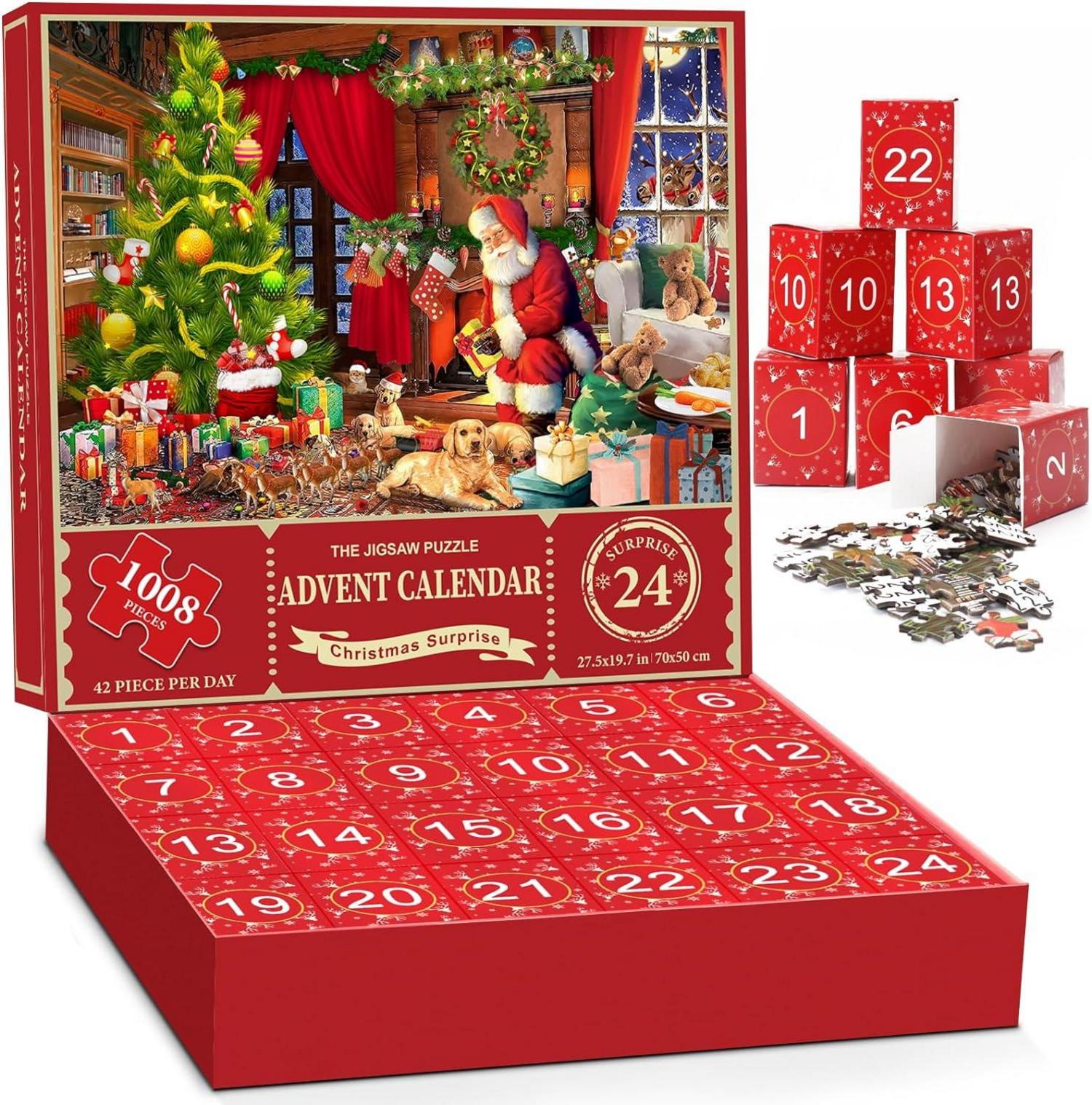 Adventskalender Weihnachts Jigsaw Puzzle 1008 Teile 70x50cm