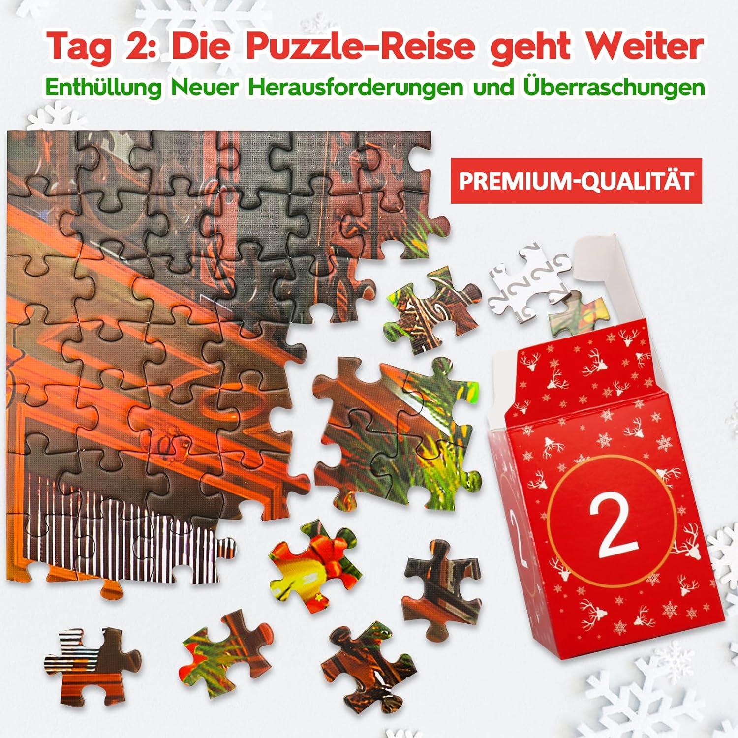 Adventskalender Weihnachts Jigsaw Puzzle 1008 Teile 70x50cm