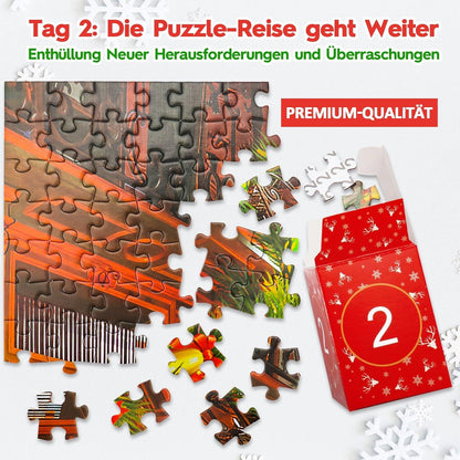 Adventskalender Weihnachts Jigsaw Puzzle 1008 Teile 70x50cm