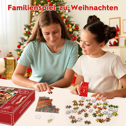 Adventskalender 2024 Weihnachts Jigsaw Puzzle 70x50cm 24 Boxen 1008 Teile