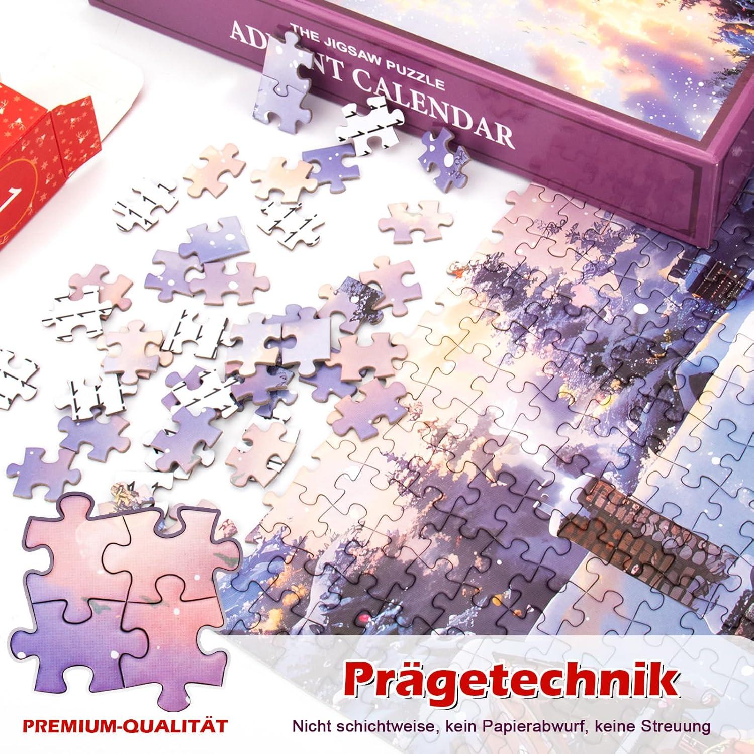 Adventskalender Puzzle 2024 Familienurlaub Weihnachtsgeschenke 1008