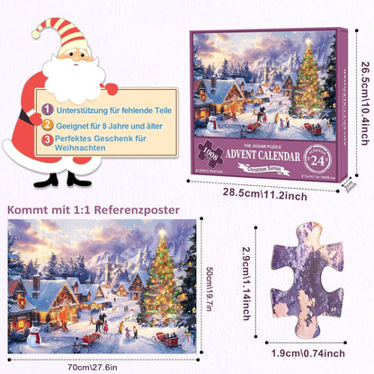 Adventskalender Puzzle 2024 Familienurlaub 1008 Teile Countdown Weihnachten
