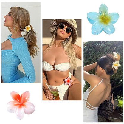 6er Set Blumen-Haarklammern Flower Hair Clips Acryl Haarspangen