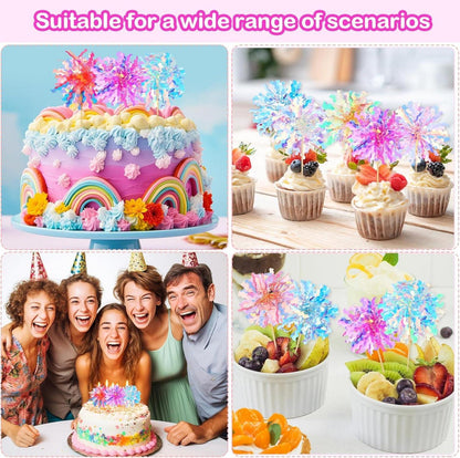 10 Stück Feuerwerk Tortendeko Kuchen Cupcake Geburtstag Hochzeit