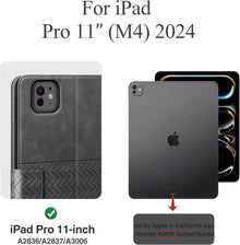 AUAUA iPad Pro 11 Zoll Hülle | PU Leder Schutzhülle mit