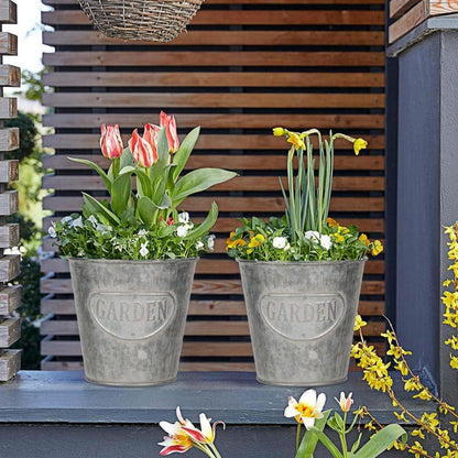 Hängende Blumentöpfe Set 6er Vintage-Design Metall Für Innen und Außen