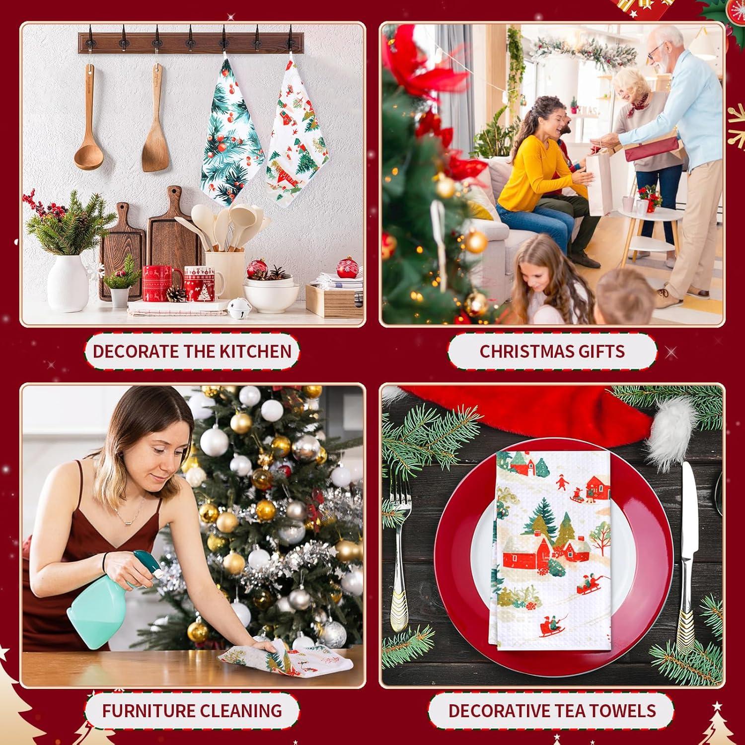 Weihnachten Küchentücher Gästehandtuch 40x60cm 2er Set Saugfähig & Weich