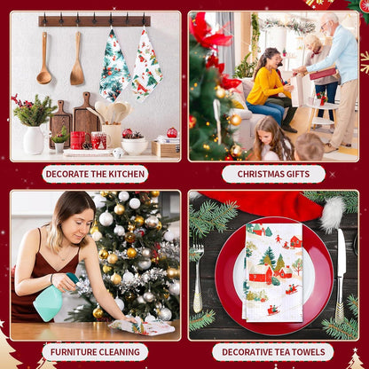 Weihnachten Küchentücher Gästehandtuch 40x60cm 2er Set Saugfähig & Weich
