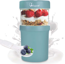 Müslibecher to Go Becher 560ml+360ml Auslaufsicher Blau