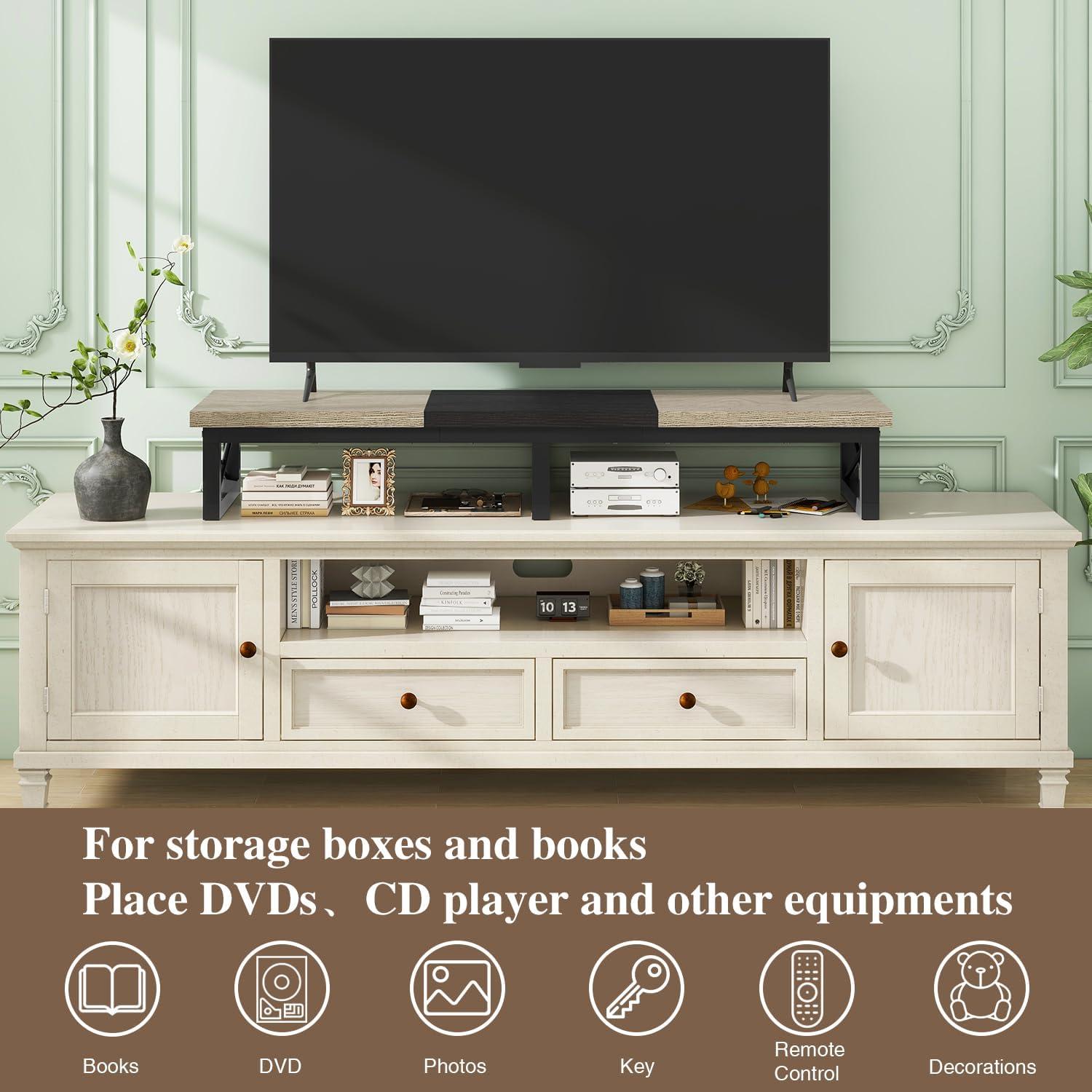 TV-Schrank 114cm mit 2 Lagerungen für Fernseher bis zu 60
