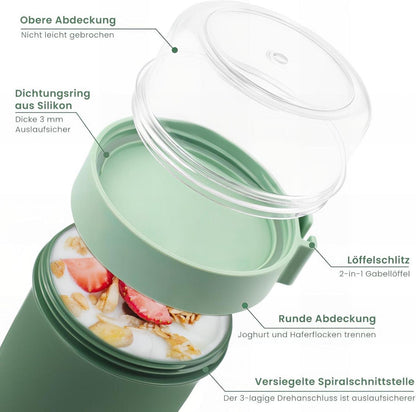 Müslibecher To Go 560ML+230ML - Yoghurtbecher mit