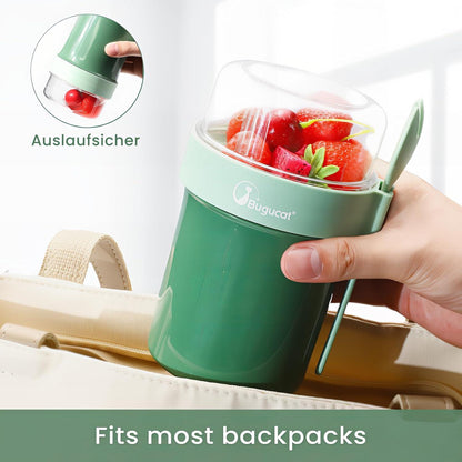 Bugucat Müslibecher To Go Yoghurtbecher 560ML+230ML mit Soßenbox