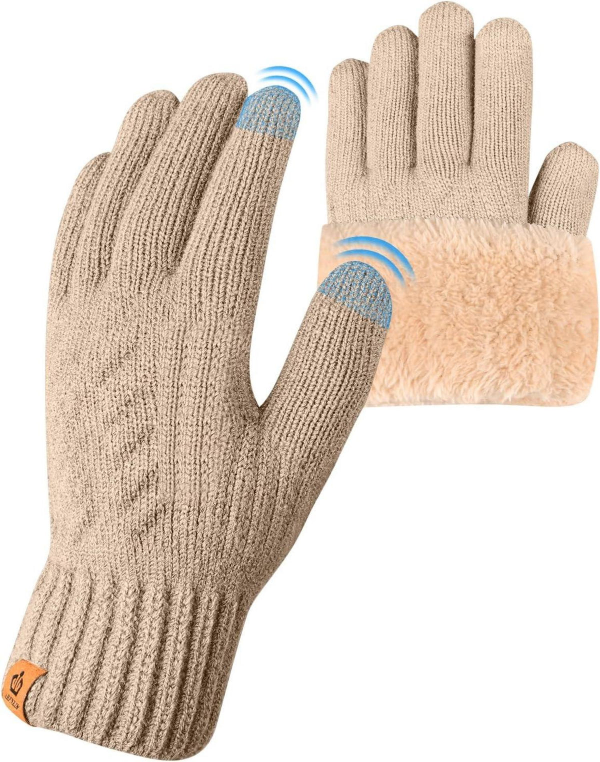 Winterhandschuhe Damen Fleece Touchscreen Warm Strickhandschuhe