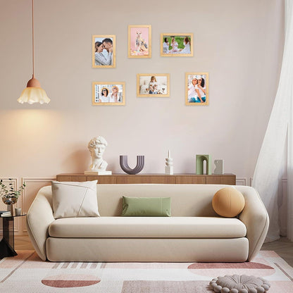 4er Set Bilderrahmen 10x15 cm Holzfotorahmen Wanddeko
