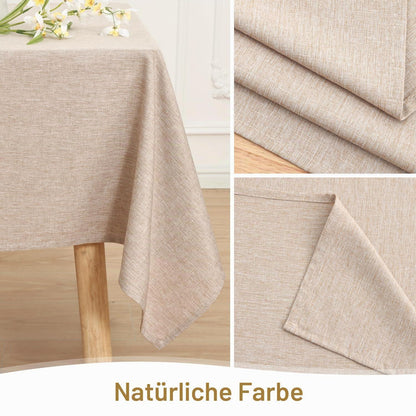 Leinendecke Tischdecke abwaschbar 130x160cm