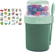 Bugucat Müslibecher to Go 2in1 560ml+310ml Grün