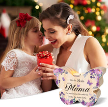 Kerzenständer Holz Schmetterling Mama Geschenk