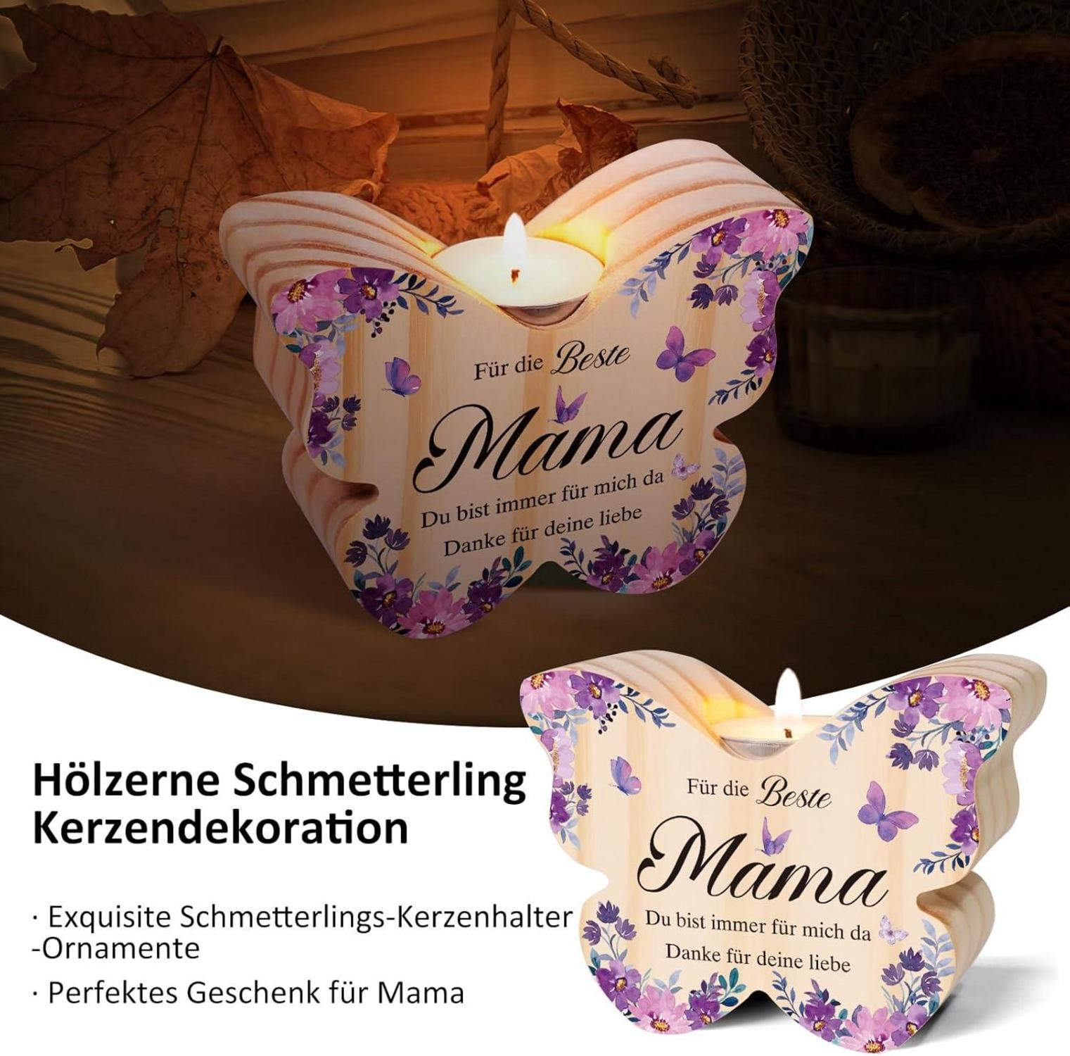 Kreativer Kerzenständer Schmetterling für Mama - Hochwertige
