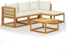 5-tlg. Gartenmöbel Lounge-Set Akazie Massivholz
