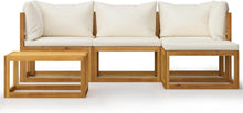 Willood Gartenmöbel Lounge-Set Akazie Cremeweiß Sitzgruppe