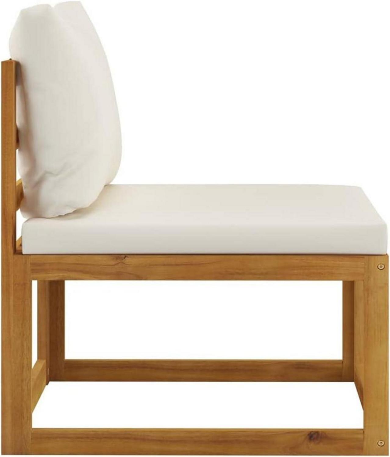 Garten-Lounge-Set mit Massivholz Akazie, Auflagen, 5-TLG. Sitzgruppe