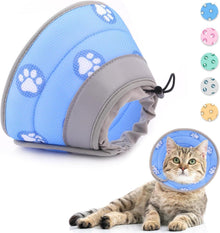 Supet Halskrause Katze verstellbares Halsband nach Operation Blau L