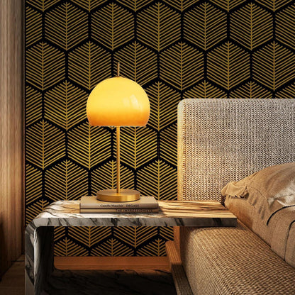 Selbstklebende Vinyl Tapete Goldene Sechseck 44x600 cm