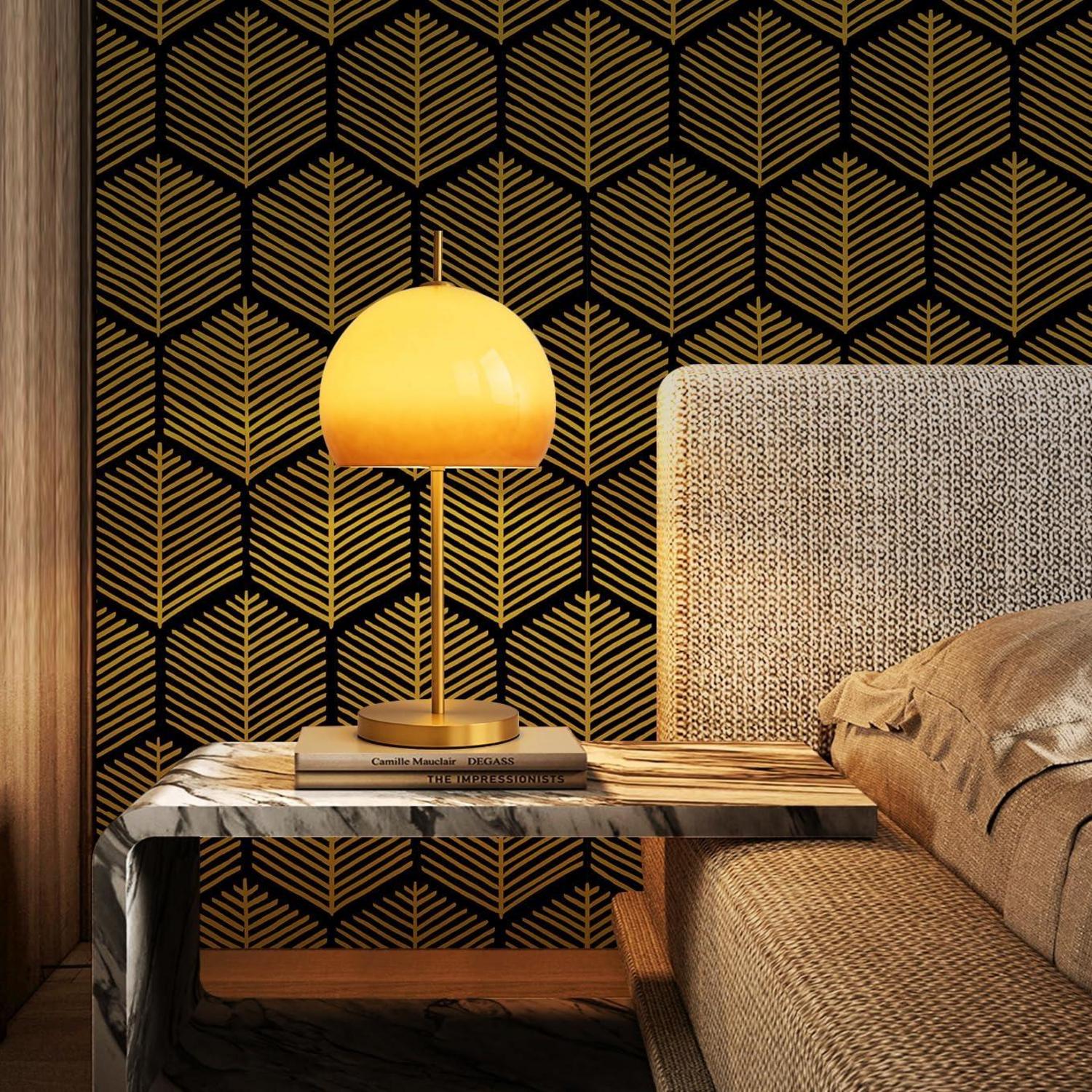 Selbstklebende Vinyl Tapete Möbelfolie Wasserdicht Goldenes