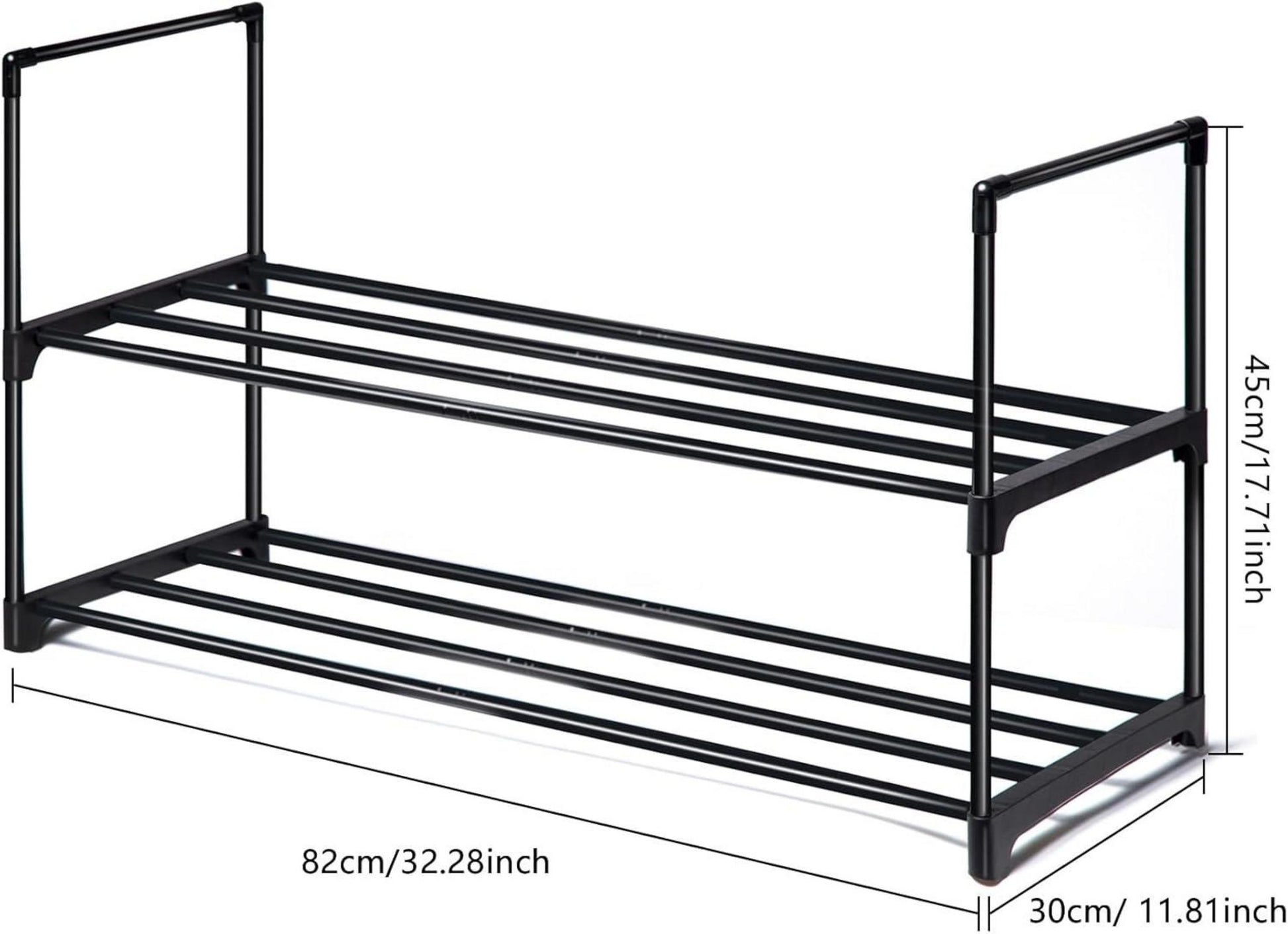 Stapelbares Schuhregal mit 2 Ebenen für 6
