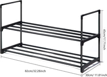 Stapelbares Schuhregal mit 2 Ebenen für 6