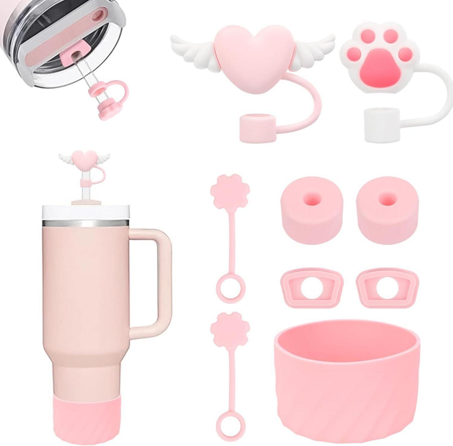GADITIEK Stanley Cup Accessoires Set 9tlg. für 40oz Tumbler - Pink