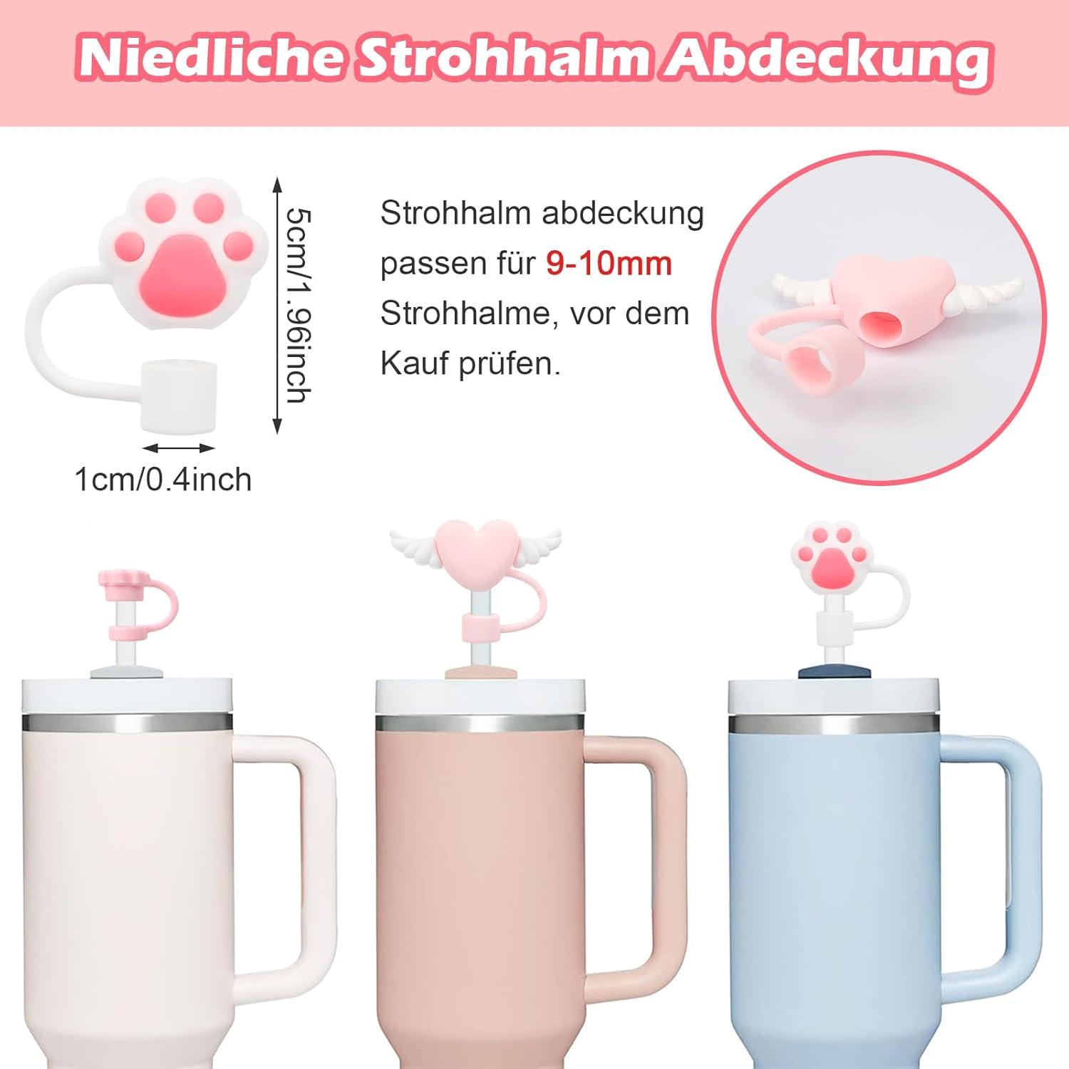 Silikon Strohhalm Abdeckung Set für Stanley Cup 40oz Tumbler