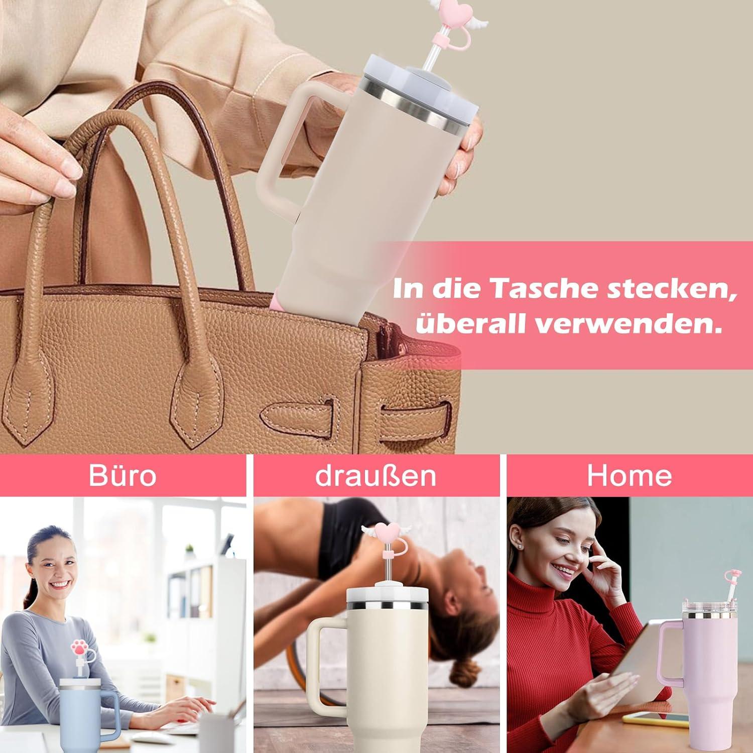 Pink Silikon Cup Zubehör Set für 40oz Tumbler - 9 Stück
