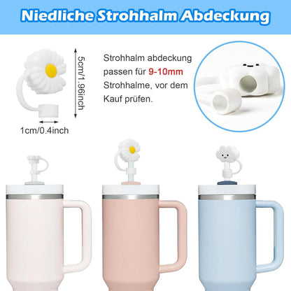 Stanley Cup Zubehör Set: 9-teilig Strohhalm Abdeckung