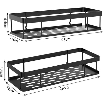 Duschablage ohne Bohren, 2er-Pack, Schwarz