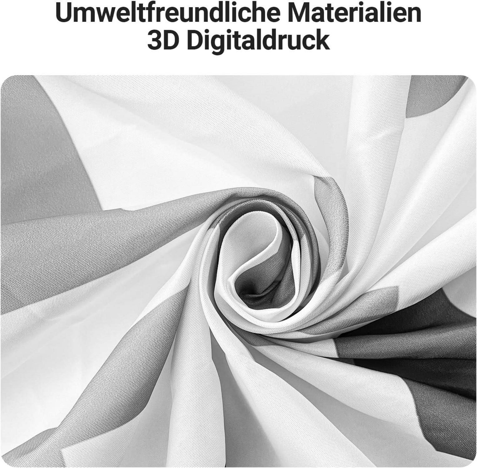 Duschvorhang Antischimmel Textil Blockmuster 200x160cm