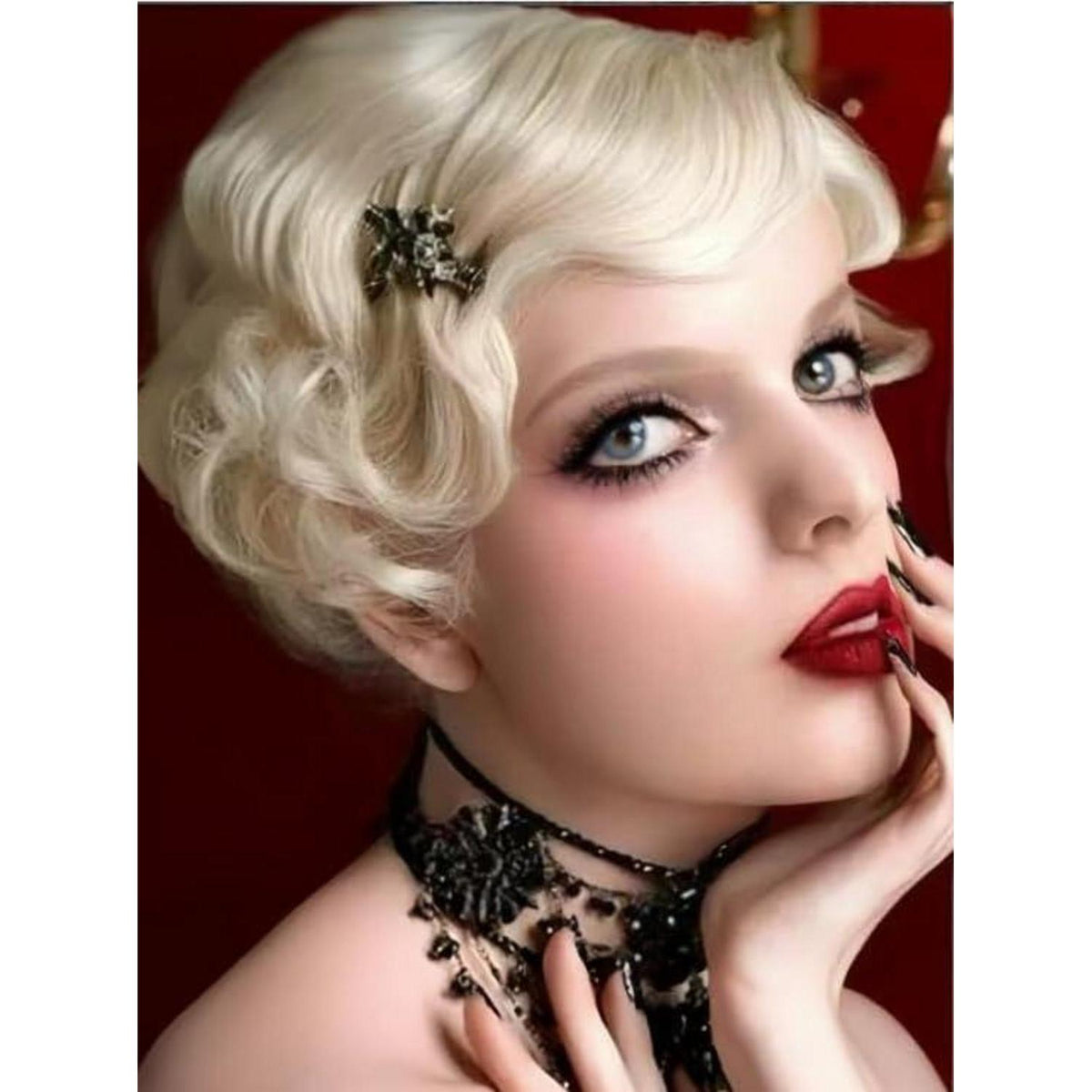 Blonde Fingerwelle Perücke – 1920er Jahre, Cosplay, Halloween