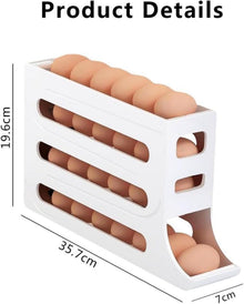 Eierhalter Kühlschrank 4 Etagen Rollender Eierbehälter für