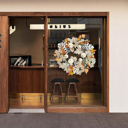 18 Zoll Herbst Kranz Dekoration Ahornblatt Beere Kürbisse für Haustür