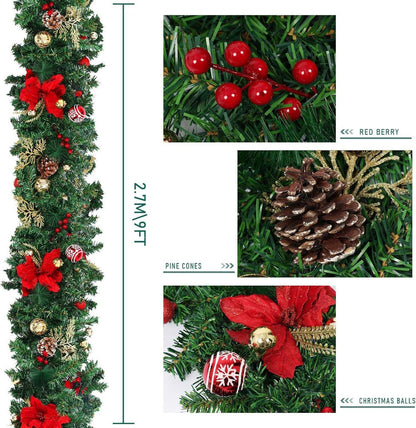 Weihnachtsgirlande 2,7m PVC flexibel, langlebig, DIY