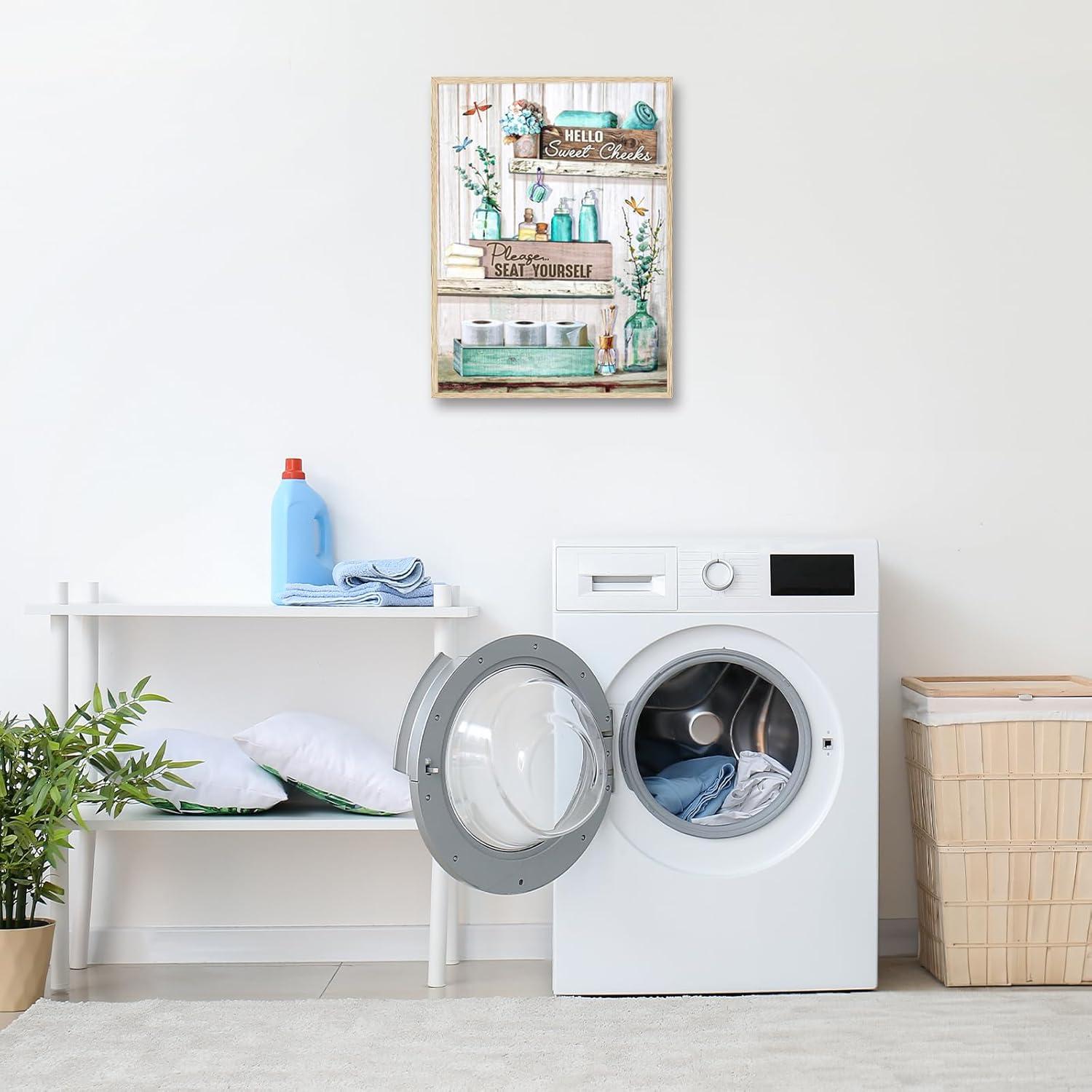 A3 Rustikale Badezimmer Leinwand Bilder Blume Libelle Malerei Drucke