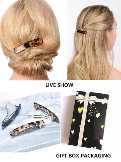 FSMILING 3er Pack automatische Haarspangen für Damen - elegant und langlebig