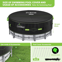 Runde Poolabdeckung 244 cm 420D Winter für Pools Uv-Schutz