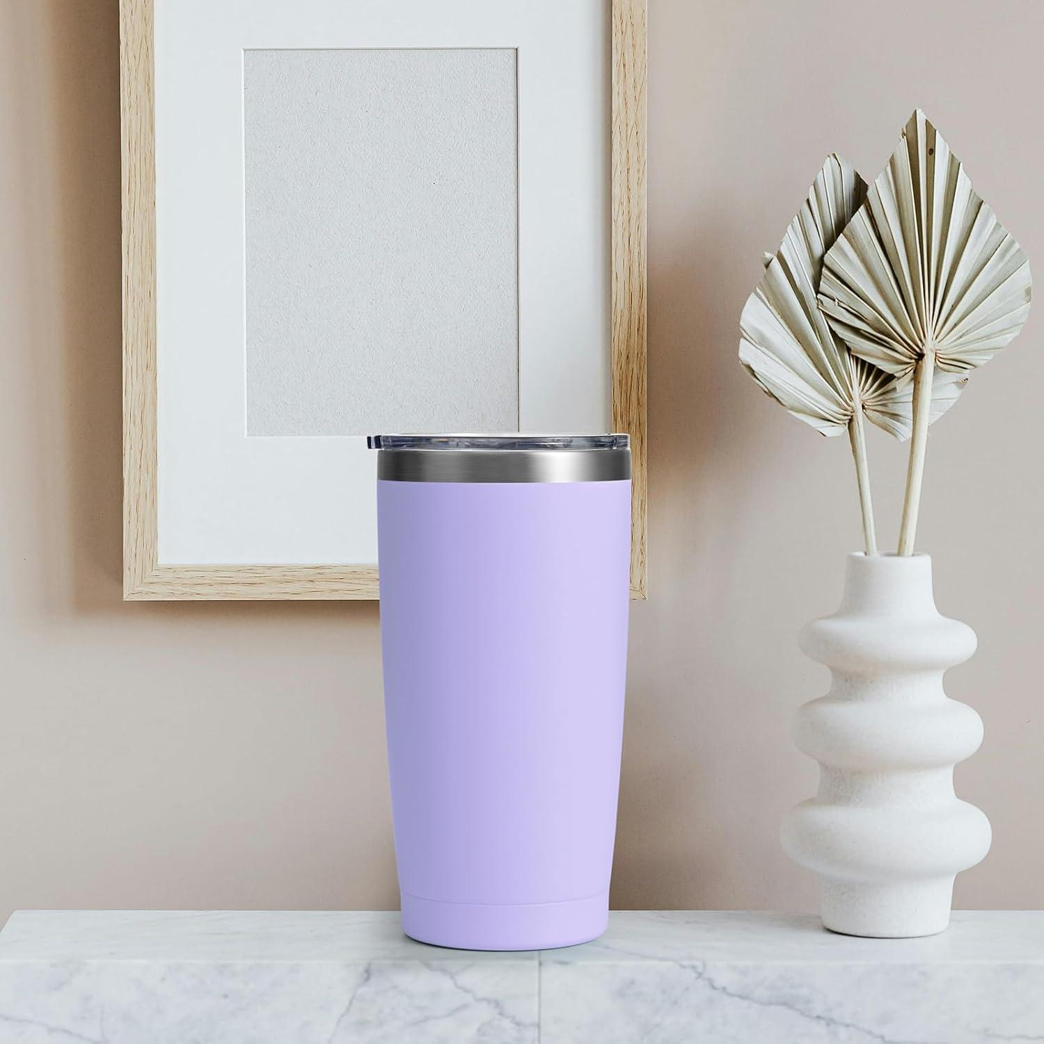 Isolierter Edelstahl Thermobecher mit Deckel und Strohhalm