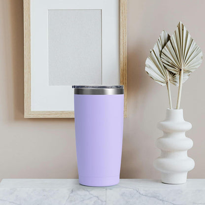 Isolierter Edelstahl Thermobecher mit Deckel und Strohhalm