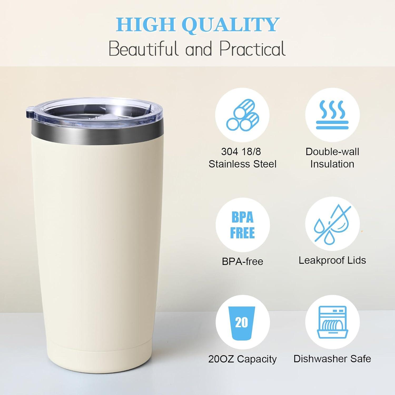 Livole 600ml Thermobecher Kaffee to go Edelstahl Trinkbecher