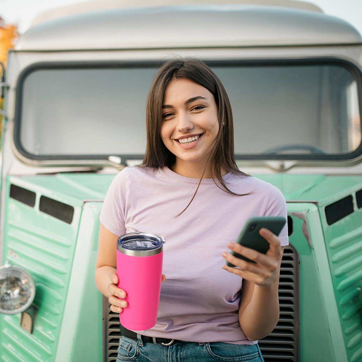 Thermobecher Kaffee to go Isolierter Trinkbecher 20oz Henkel Deckel