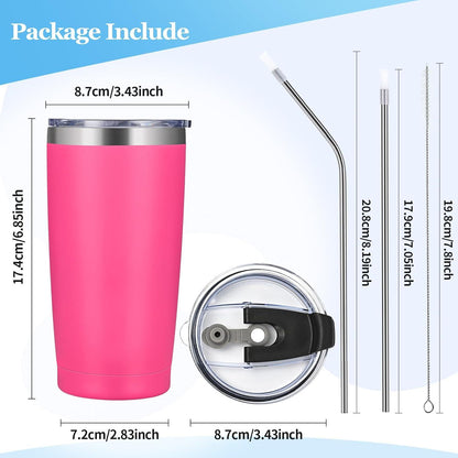 Livole 600ml Thermobecher Kaffee to go Isolierter Trinkbecher Strohhalm